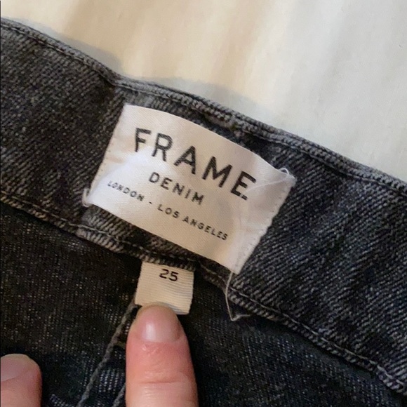 FRAME Le Crop Mini Boot Grey Jeans - Picture 3 of 5